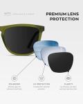 Polarized Square Sunglasses for Men by WearMe Pro
