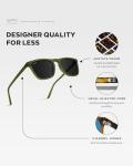 Polarized Square Sunglasses for Men by WearMe Pro