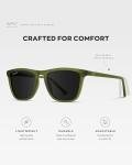 Polarized Square Sunglasses for Men by WearMe Pro