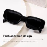 Trendy Black Rectangle Sunglasses for Everyone