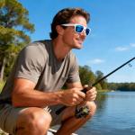 FEISEDY Retro Polarized Sunglasses for Men and Women