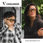 VANLINKER Retro 70s Polarized Aviator Sunglasses