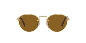 Persol PO2491S Gold/Brown Round Sunglasses 49mm