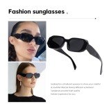 Trendy Black Rectangle Sunglasses for Everyone