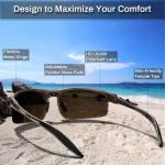 ROCKNIGHT Men's Polarized Sports Sunglasses - Brown