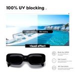 Trendy Black Rectangle Sunglasses for Everyone