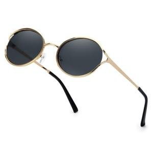 DreamCalf Retro Oval Sunglasses for Women