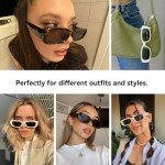 Dollger Women's Retro 90s Rectangle Sunglasses