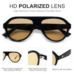 VANLINKER Retro 70s Polarized Aviator Sunglasses