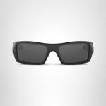 Oakley Men's Gascan Rectangular Sunglasses - Matte Black/Blue