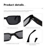 Trendy Black Rectangle Sunglasses for Everyone