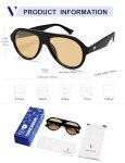 VANLINKER Retro 70s Polarized Aviator Sunglasses