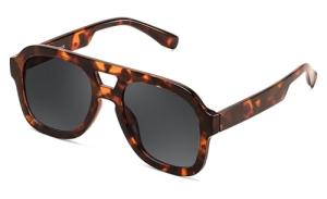 FEISEDY Vintage Double Bridge Aviator Sunglasses