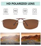 Eyekepper Polarized Rimless Titanium Sunglasses