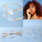 Vintage Rimless Gold Metal Sunglasses for Everyone
