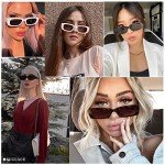 KUGUAOK Retro Rectangle Sunglasses for Men and Women