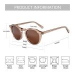ZENOTTIC Vintage Round Polarized UV400 Sunglasses