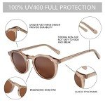 ZENOTTIC Vintage Round Polarized UV400 Sunglasses