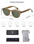 Retro Round Sunglasses for Men and Women - Olive Green