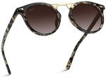 Polarized Round Vintage Women's Sunglasses - Beige Tortoise