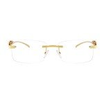 Vintage Rimless Gold Metal Sunglasses for Everyone