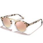 CARFIA Women's Pink Mirrored Polarized Sunglasses