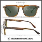 CARFIA Polarized Retro Panto Sunglasses for Men