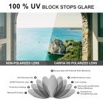 CARFIA Polarized Retro Panto Sunglasses for Men