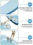 3 Pairs Rimless Rectangle Sunglasses for Everyone