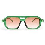 Retro 70s Square Flat Aviator Sunglasses