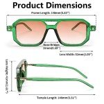 Retro 70s Square Flat Aviator Sunglasses