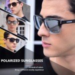 KUGUAOK Polarized Square Sunglasses For Men and Women Matte Finish Sun Glasses UV Protection Glasses