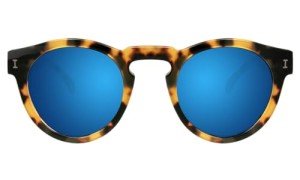 Illesteva Leonard Tortoise Blue Mirror Sunglasses