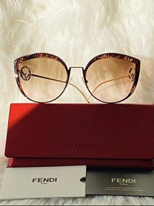 Fendi Butterfly Sunglasses in Gold/Brown 58mm