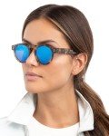 Illesteva Leonard Tortoise Blue Mirror Sunglasses