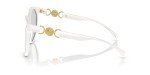 Versace Women's White Frame Sunglasses with Grey Lenses