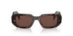 Prada Tortoise Rectangle Sunglasses with Brown Lens