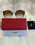 Fendi Butterfly Sunglasses in Gold/Brown 58mm