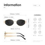 Kimorn Retro Oval Sunglasses - Classic UV400 Shades