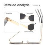 Kimorn Retro Oval Sunglasses - Classic UV400 Shades
