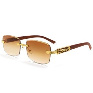 Dollger Rimless Rectangle Designer Sunglasses for All