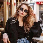 Vintage Rimless Rectangle Designer Sunglasses - Gold-Clear