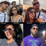 Retro Rimless Rectangle Sunglasses in Gold/Brown