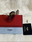 Fendi Butterfly Sunglasses in Gold/Brown 58mm