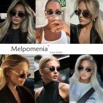 Melpomenia Retro Oval Sunglasses - Gold/Grey Shades