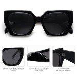 Trendy Oversized Polarized Cat Eye Sunglasses