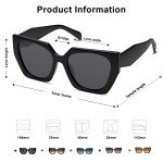 Trendy Oversized Polarized Cat Eye Sunglasses