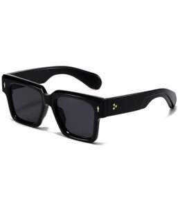 Trendy Black Square Frame Sunglasses для All