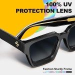 VISOONE UV400 Rectangle Y2K Sunglasses for All