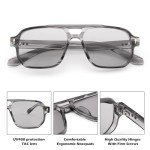 Retro Square Aviator Sunglasses for Men and Women